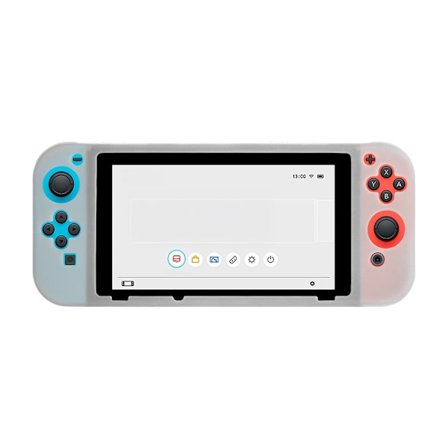 Nintendo Switch silikonfodral handhållen spelkonsol stötsäkert skydd - Transparent