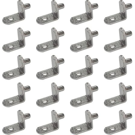 2023 20pcs 5mm L Shape Shelf Support Clips For Cupboard Furniture Cupboard Shelves Brackets With Hole For Kitchen Furniture Bookshelf