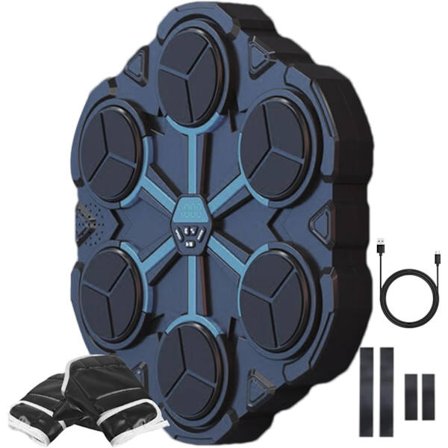 Smart Musik Boxningsmaskin (med Boxningshandskar) - Trådlös Väggmonterad Gym Boxning Måltavla