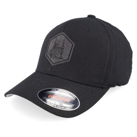 Vikings - Nero flexfit Cappellino - Bearded Viking Helmet Black Flexfit @ Hatstore
