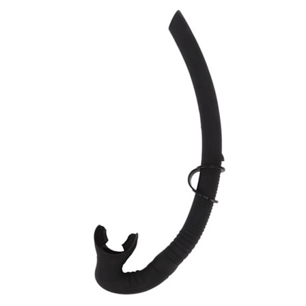 Foldbar Silikone Mundstykke Dykning Snorkel til Fridykning Undervandsjagt Svømning Sort