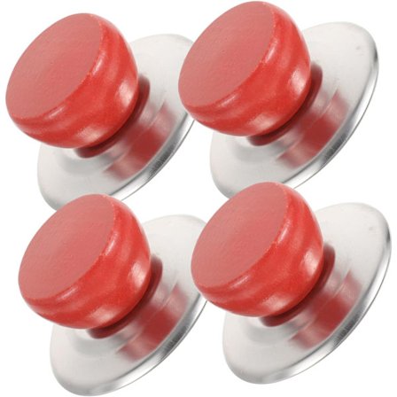 Set med 4 röda visselpipor för vattenkokare, köksredskap i rostfritt stål