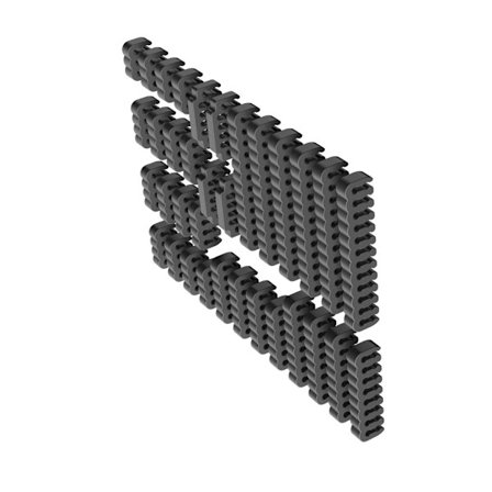 34 kpl kaapelikampasarja virtajohtojen suojaukseen, akryylinen johtojen hallinta ja järjestely