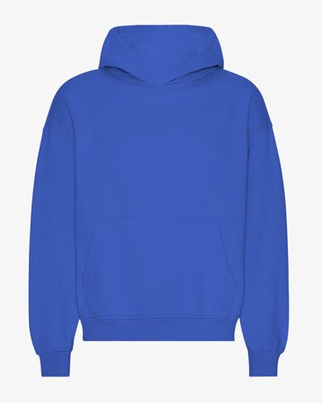 Organic Oversized Hood - Sapphire Blue - Male - S - Sustainable material - Ethical production
