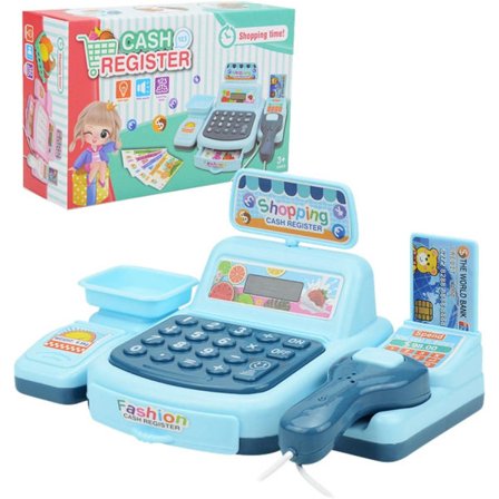 Kassaapparat Barn late som leker, kassaleker Simulering Supermarked Butikk Kassa Leke for småbarn Barn late som Pl