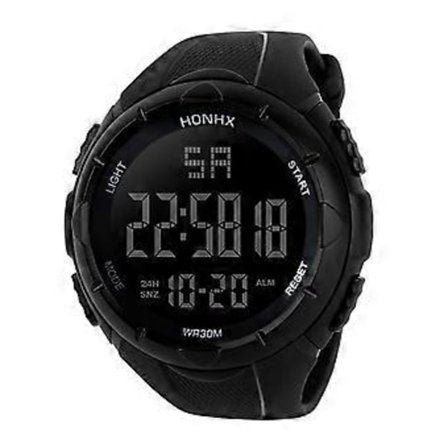 Herre Militær Sports LED Stor Skjerm Digital Klokke Stor Skjerm Vanntett