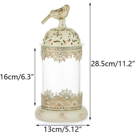 Antik orkanlysestake lysestaker med fugleform