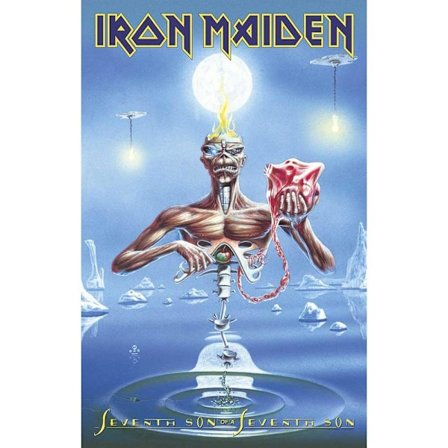 Iron Maiden Seventh Son Textil Affisch 106cm x 70cm Blå