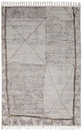 Farida Beige Crema/Taupe Marrone Oeko-Tex Tappeto