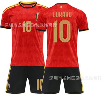 2025–2026 Belgia VM Hjemme Barn Voksen Fotballdrakt Sett Nr.7 De Bruyne Nr.10 Lukaku Nr.25 Doku Nr.26