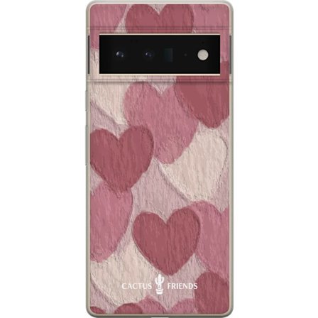 Kompatibel Mobilcover til Google Google Pixel 6 Pro Cactus and Friends - Blush Paper Hearts