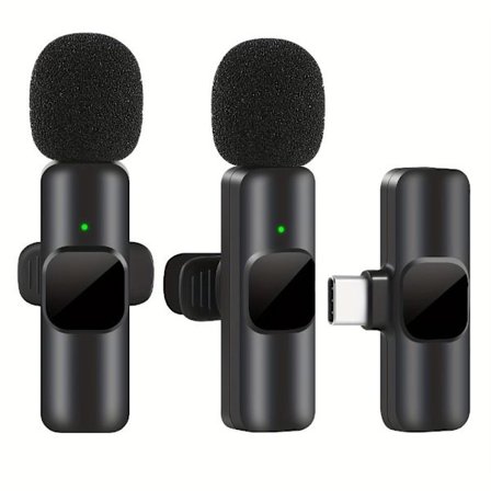Trådlös Lavalier Mikrofon Mini Mic TYPEC 1TO2 TYPEC 1TO2