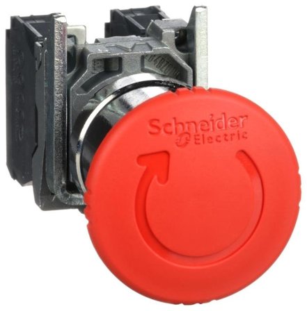 Schneider Electric XB4BS8445 Svamptrycke röd, 40 mm, Elfördelning & strömförsörjning