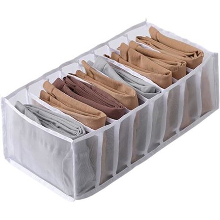 Underwear Storage Box, Multi-Grid Mesh Drawer, Panties, Socks, L