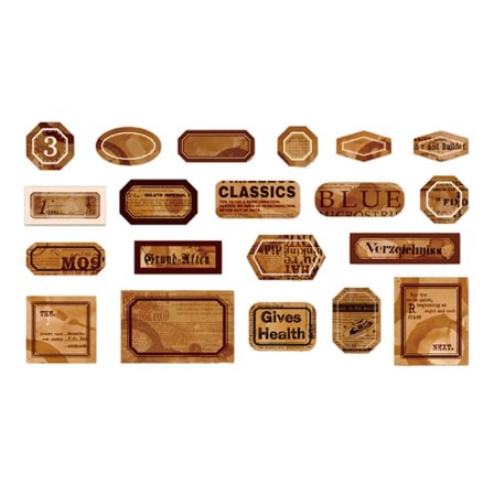 40 st Scrapbook-klistermärken DIY Lätt att ta bort Dekorativa klistermärken för tidskrifter Planerare Kalendrar Choklad Mocha-stil