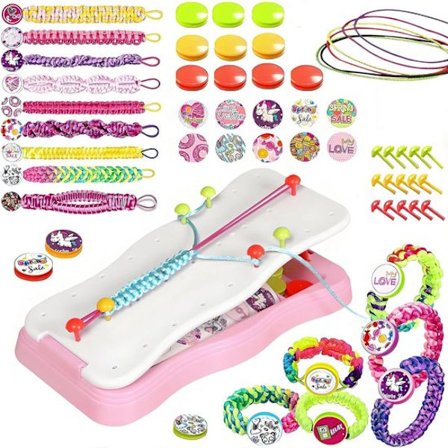 Ystävyysrannekorun Tekemispakkaus - DIY Rannekoruaskartelusetti 8-12-vuotiaille tytöille - Lasten Luova Korusetti - Useita Värejä - Yksi Setti