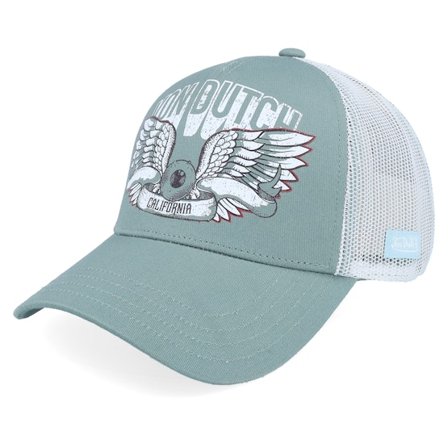 Von Dutch - Grønn trucker Caps - Screen Print White/Green A-Frame Trucker @ Hatstore