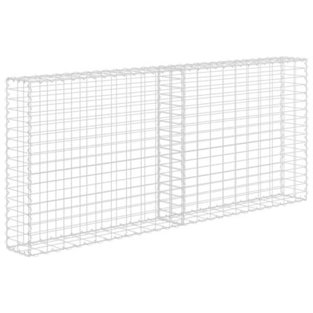 Vidaxl Gabionmur I Galvaniserat Stål 200x20x85 Cm Silver