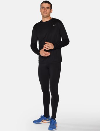 ZEBDIA Men Running Tights - Black - L