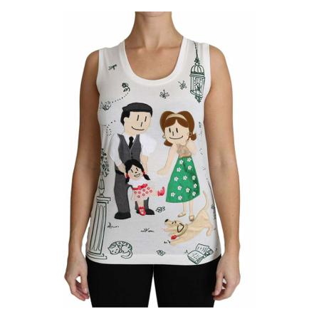 Dolce & Gabbana Sleeveless Tops Hvid, Dame