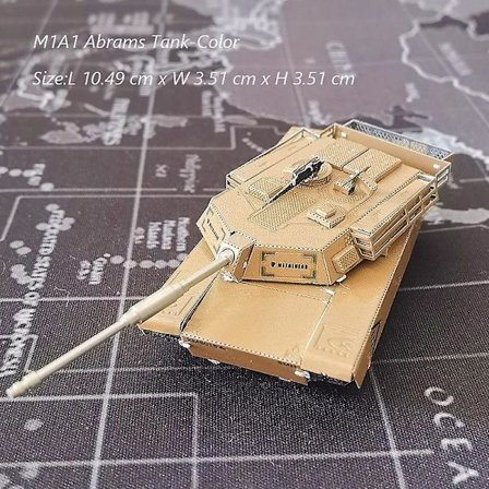 3D Metallpussel DIY Manuell Berömda Tank Militärserie Tiger Tanks T-34 Js-2 M1a1 Tankmodell Montera Pussel