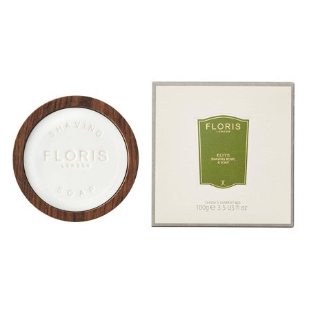 Floris of London Elite Barbersæbe i Træskål 100 g, Mænd, Barbering, Skum, Sprit & Gel