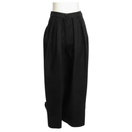 Armani Pre-owned, Pre-owned Wool bottoms Zwart, Dames, Maat:M