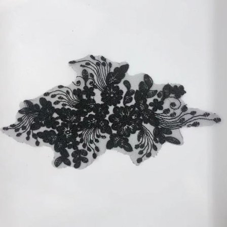 2 kpl Helmi Kukkakirjailu Pitsilaastarit Kukka Musta Kukkakirjailtu Ommeltava Applikointi Pitsikangas Koristeet yhteensopiva Päähine Vaatteet 