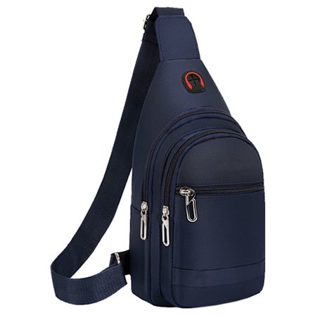 Herre Bryst Skuldertaske Multi Lommer Vandtæt Oxford Klud Sports Sling Bag til Daglig Brug Frit Størrelse