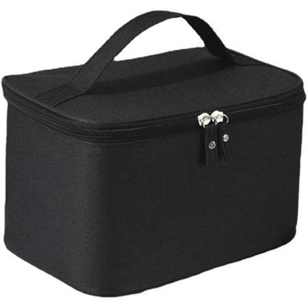 ING Unisex Toalettmappe, Stor Vanntett Sminkepung, Bærbar Reiseorganisator med Rom for Tilbehør, Toalettsaker og Kosmetikk (Svart).