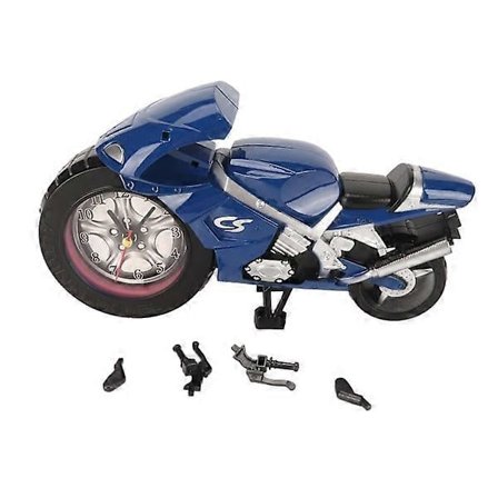 Motorsykkel Vekkerklokke Batteridrevet Nøyaktig Timing Utsøkt Mote Vintage Vekkerklokke for Kontorer Barer Blå