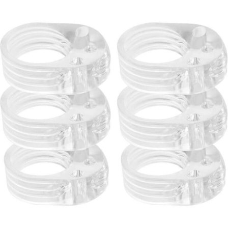 Dørhåndtagsbeskyttelse - sæt med 6 transparente dørhåndtagsbeskyttelse og væg