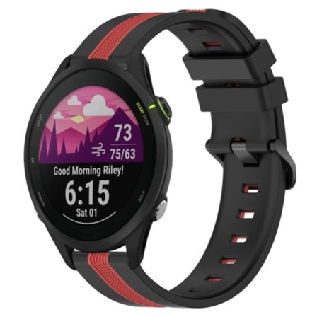 För Garmin Forerunner 255 Music 22mm vertikalt tvåfärgat watch