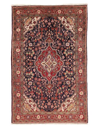 Alfombra Sarough 106X162 Rojo Oscuro/Marrón (Lana, Persia/Irán)