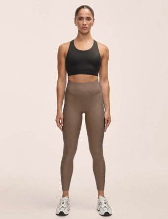 Casall Graphic High Waist Tights - Khaki green - 36