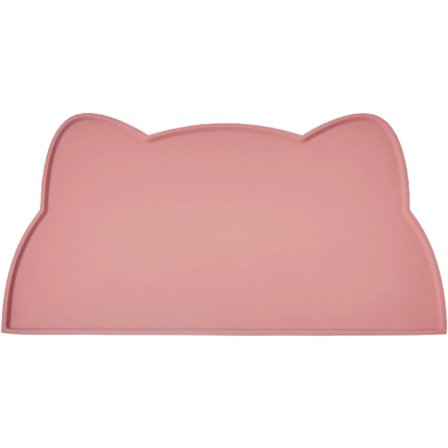 Rosa katte- og hundematte, silikonmatte skål sklisikker kjæledyrmat m