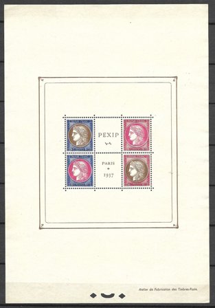 Frankrig 1937 - AFA 339-342 - Ubrugt