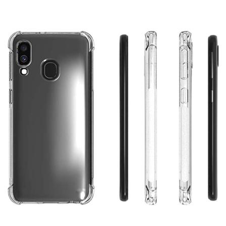 Samsung Galaxy A20e - Skyddande Smart Silikonskal (floveme) Transparent/genomskinlig