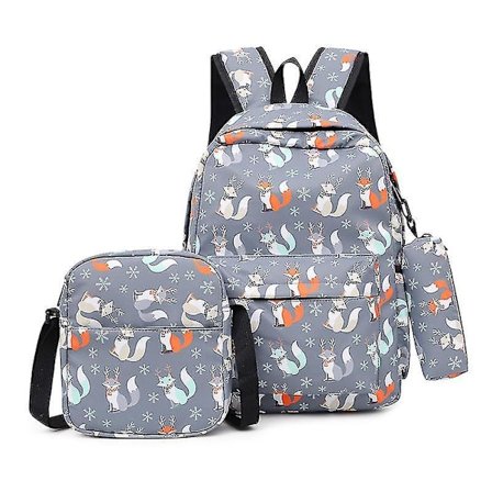 3 Pieces/set Printed Schoolbag Schoolbag Fashionable Children Cute Backpack Children Girl Schoolbag
