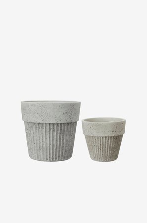 Wikholm Form - Gryte Anita S/2 - Grå - Krukker & vaser - Fra Homeroom