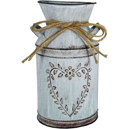 Vintage-kukkavasi ainutlaatuisella sydän- ja köysimallilla Shabby Deco