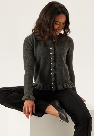 VILA-Vijacia O-neck L/S FRILL KNIT-L