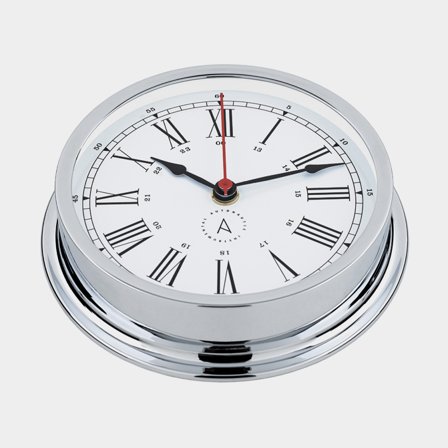 Marine clock Autonautic Indic R175C, Ø150/175 mm, chromed brass