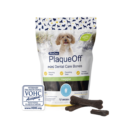 ProDen Plaque Off - Mini Dental Care Bones - Veggie Flavour 482 g - Hund - Hundegodbiter & tyggebein - Dental tyggebein & tanntyggebein - ZOO.no