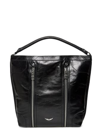 Zadig & Voltaire Sunny Hobo Vintage Patent - Black - ONE SIZE