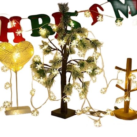 20 fot 40 LED batteridrevne lyslenker, 2 lysmoduser, dekorative for innendørs og utendørs bruk, soverom, bryllup, fest, bursdag, valentinsdag, jul,