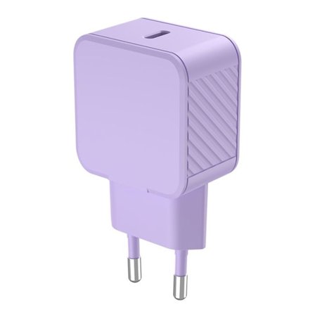Nätadapter - BigBen - USB-C-laddare 20W - Power Delivery - Lila - Intelligent skydd