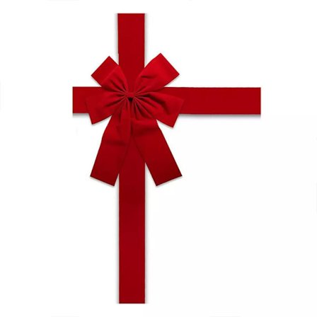 Rødt juletre bånd for dør, stor sløyfe, stor dør juletre sløyfe, feriedekorasjoner, juletre sløyfe for dør, festutstyr