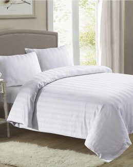 Satiinipussilakanasetti King Size 3 osaa Valkoinen