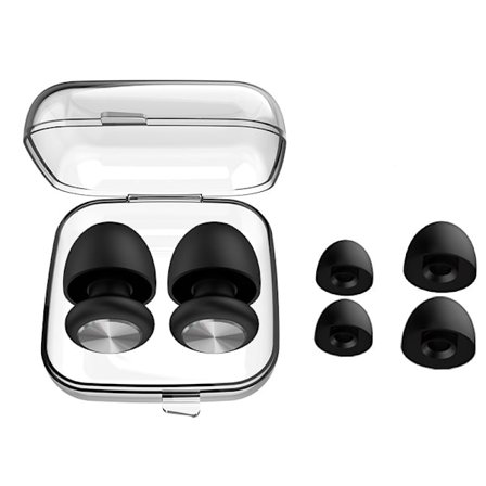 Bløde silikone støjreducerende ørepropper Black